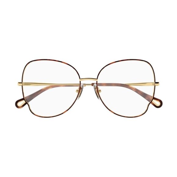 NEW CHLOE EYEGLASSES HAVANA GOLD WOMEN EYEWEAR CHLOE CH0098O 008 - Picture 3 of 4